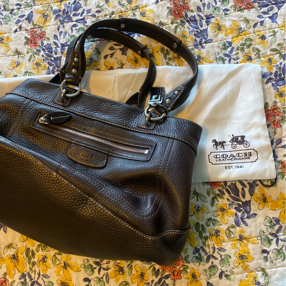 Leather coach purse